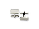Stainless Steel Polished Oblong Cuff Links