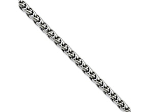 Stainless Steel 4mm Wheat Link 22 inch Chain Necklace