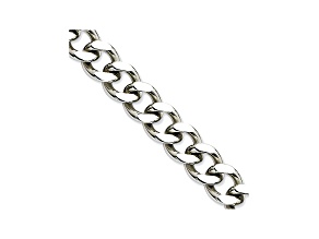 Stainless Steel 13.5mm Curb Link 22 inch Chain Necklace