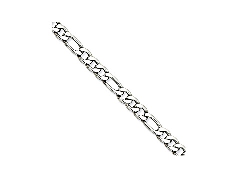 Stainless Steel 5mm Figaro Link 24 inch Chain Necklace