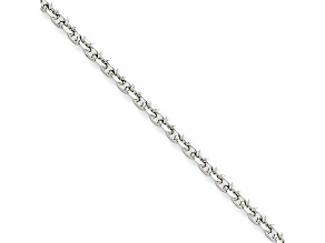 Stainless Steel 3mm Cable Link 24 inch Chain Necklace
