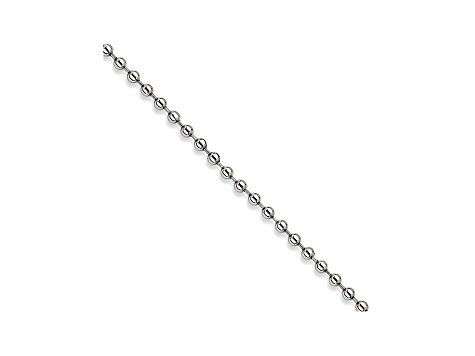 Stainless Steel 5mm Bead Link 22 inch Chain Necklace
