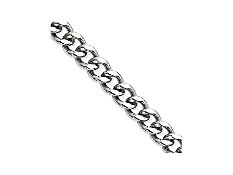 Stainless Steel 9.5mm Curb Link 22 inch Chain Necklace