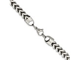 Stainless Steel 6.5mm Wheat Link 24 inch Chain Necklace
