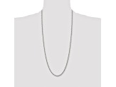 Stainless Steel 4mm Rope Link 30 inch Chain Necklace
