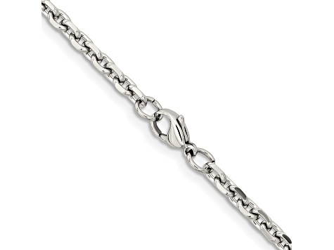 Stainless Steel 4mm Cable Link 20 inch Chain Necklace