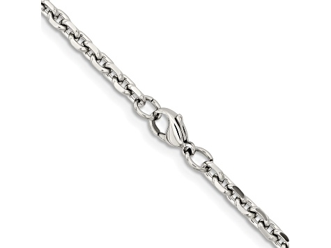 Stainless Steel 4mm Cable Link 20 inch Chain Necklace - SSW627