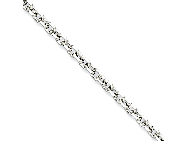 Stainless Steel 5mm Cable Link 22 inch Chain Necklace - SSW628 | JTV