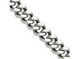 Stainless Steel 13.5mm Curb Link 24 inch Chain Necklace