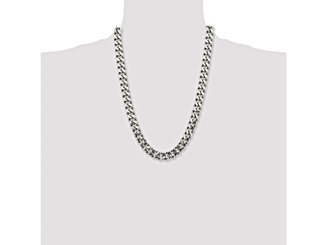 Stainless Steel 13.5mm Curb Link 24 inch Chain Necklace