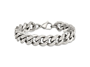 Stainless Steel Curb Link 8.5 inch Bracelet