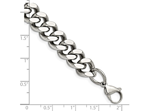 Stainless Steel Curb Link 8.5 inch Bracelet