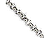 Stainless Steel 6mm Rolo Link 36 inch Chain Necklace