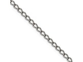 Stainless Steel 3mm Curb Link 18 inch Chain Necklace