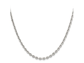 Stainless Steel 3mm Cable Link 18 inch Chain Necklace