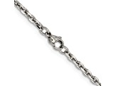 Stainless Steel 3mm Cable Link 18 inch Chain Necklace