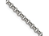 Stainless Steel 3.5mm Rolo Link 18 inch Chain Necklace