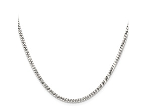 Stainless Steel 3mm Curb Link 18 inch Chain Necklace