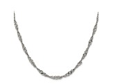 Stainless Steel 3mm Singapore Link 24 inch Chain Necklace