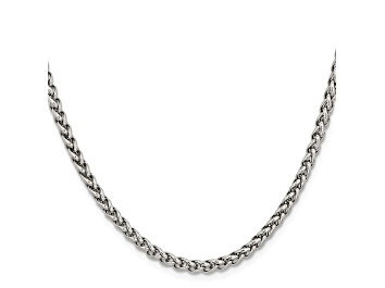 Stainless Steel 4mm Cable Link 20 inch Chain Necklace - SSW627