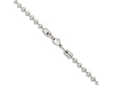Stainless Steel 5mm Bead Link 20 inch Chain Necklace