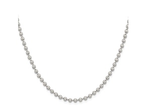 Stainless Steel 3mm Bead Link 24 inch Chain Necklace