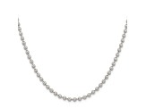 Stainless Steel 3mm Bead Link 24 inch Chain Necklace