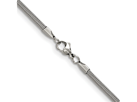 Stainless Steel 4mm Snake Link 20 inch Chain Necklace
