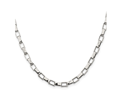 Stainless Steel 4.5mm Box Link 22 inch Chain Necklace
