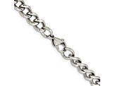 Stainless Steel 7.5mm Curb Link 22 inch Chain Necklace
