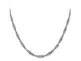 Stainless Steel 3mm Singapore Link 20 inch Chain Necklace