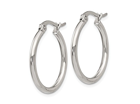 Stainless Steel 22mm Hoop Earrings.