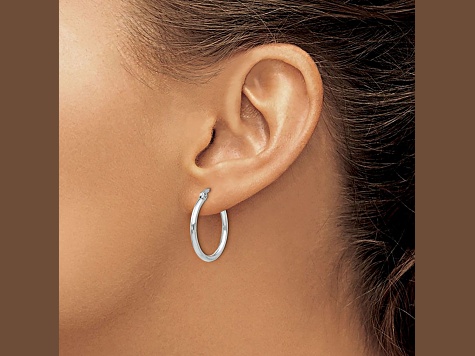 Stainless Steel 22mm Hoop Earrings.