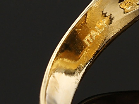 Lire Coin 18k Yellow Gold Over Silver Ring
