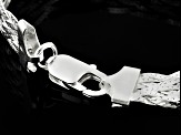 Sterling Silver Braided Herringbone Link Bracelet 7.5 inch