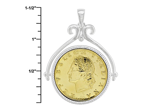 20 Lira Coin Sterling Silver Pendant