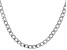 Sterling Silver Faceted Curb Necklace 24 Inch