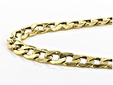 18K Yellow Gold Over Sterling Silver Curb Chain Necklace 24 Inch