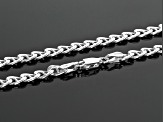 Sterling Silver 3.8mm Mariner Flat Chain Necklace 18 inch