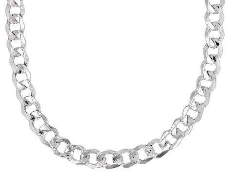 18 inch silver curb chain