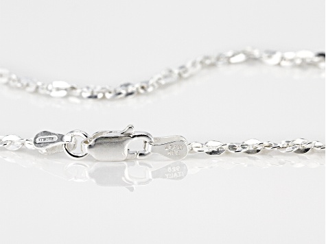 Sterling Silver 2.25mm Twisted Box Chain 24in Necklace