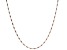 Sterling Silver & 18K Rose Gold Over Silver Diamond Cut Square Snake Chain Necklace 20 Inch