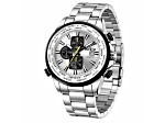 Invicta Men's Aviator 50mm Silver Dial Stainless Steel Bracelet Quartz Watch