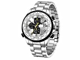 Invicta Men's Aviator 50mm Silver Dial Stainless Steel Bracelet Quartz Watch