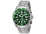 Invicta Pro Diver 43mm Green Dial Stainless Steel Band Quartz Watch