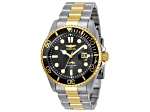 Invicta Pro Diver 43mm Black Dial Stainless Steel Band Quartz Watch