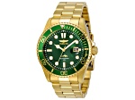 Invicta Pro Diver 43mm Green Dial Stainless Steel Band Quartz Watch