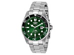 Invicta Pro Diver 43mm Green Dial Stainless Steel Band Quartz Watch
