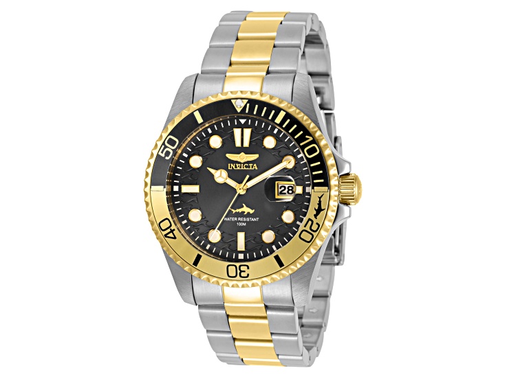 Invicta Pro Diver 43mm Black Dial Stainless Steel Band Quartz Watch