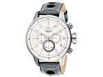 Invicta S1 Rally 48mm White Dial Leather Band Quartz Watch